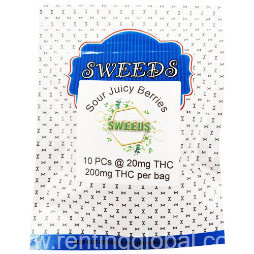 www.rentingglobal.com, renting, global, Vancouver, BC, Canada, edibles, Sweeds Edibles – Sour Juicy Berries – THC 200MG