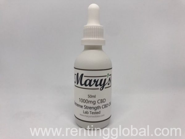 www.rentingglobal.com, renting, global, Vancouver, BC, Canada, cbd, Mary’s – CBD Oil (1000mg CBD, Grape Seed Oil)