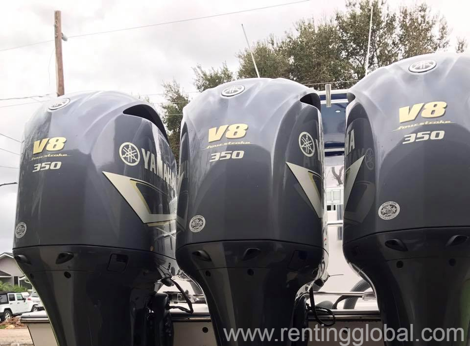 www.rentingglobal.com, renting, global, San Antonio, TX, USA, outboard motor, Triple 350Hp Yamaha outboard - 2018 model