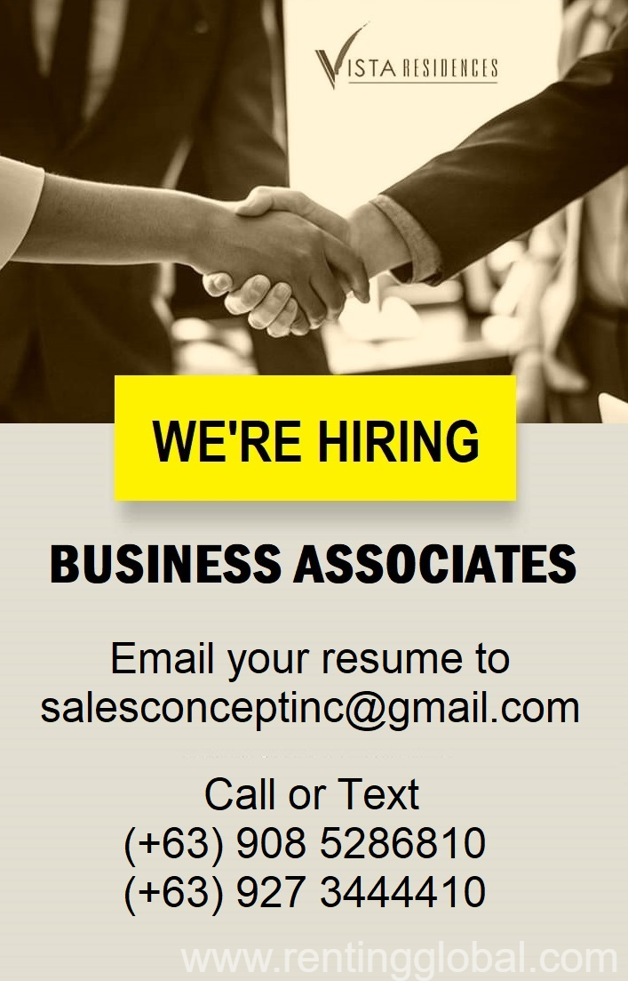 www.rentingglobal.com, renting, global, Mandaluyong, Metro Manila, Philippines, urgent hiring, JOB OPPORTUNITY