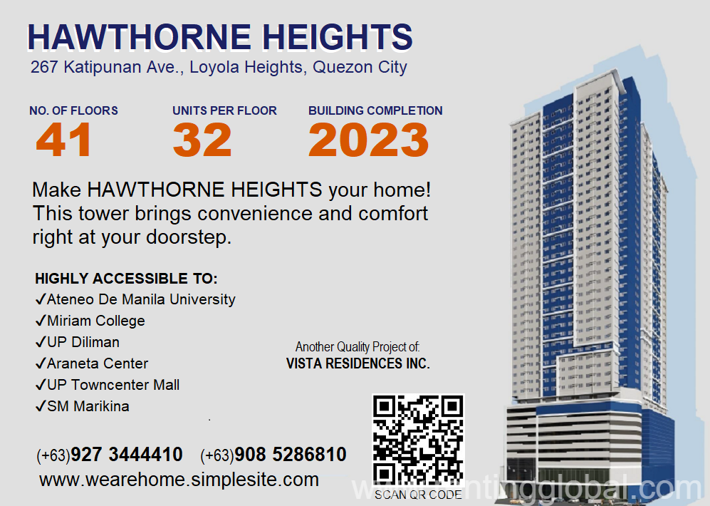 www.rentingglobal.com, renting, global, Loyola Heights, Quezon City, Metro Manila, Philippines, quezon city condo, Vista Pointe Katipunan