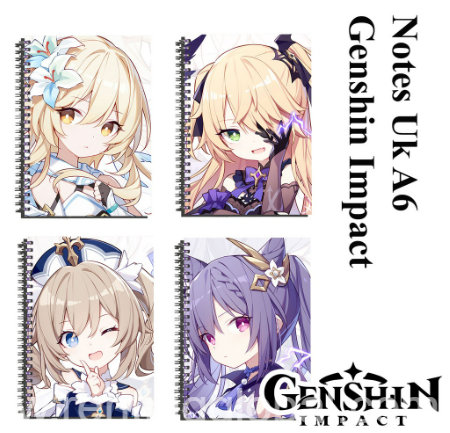 www.rentingglobal.com, renting, global, Jl. Ikan Arwana, Tambakrejo, Kec. Waru, Kabupaten Sidoarjo, Jawa Timur, Indonesia, note book,note book anime,note book genshin,anime,wibu,weaboo, note book / buku catatan / anime game genshin impact uk a6 full colour murah meriah limited