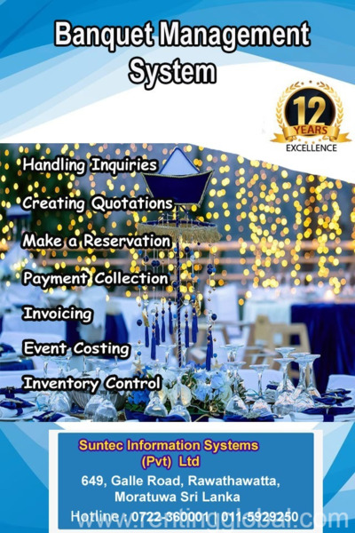 www.rentingglobal.com, renting, global, 649 Galle Rd, Moratuwa 10400, Sri Lanka, Banquet Management System