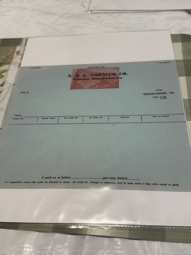 Antique Tompaco Co. Invoice - Collectible