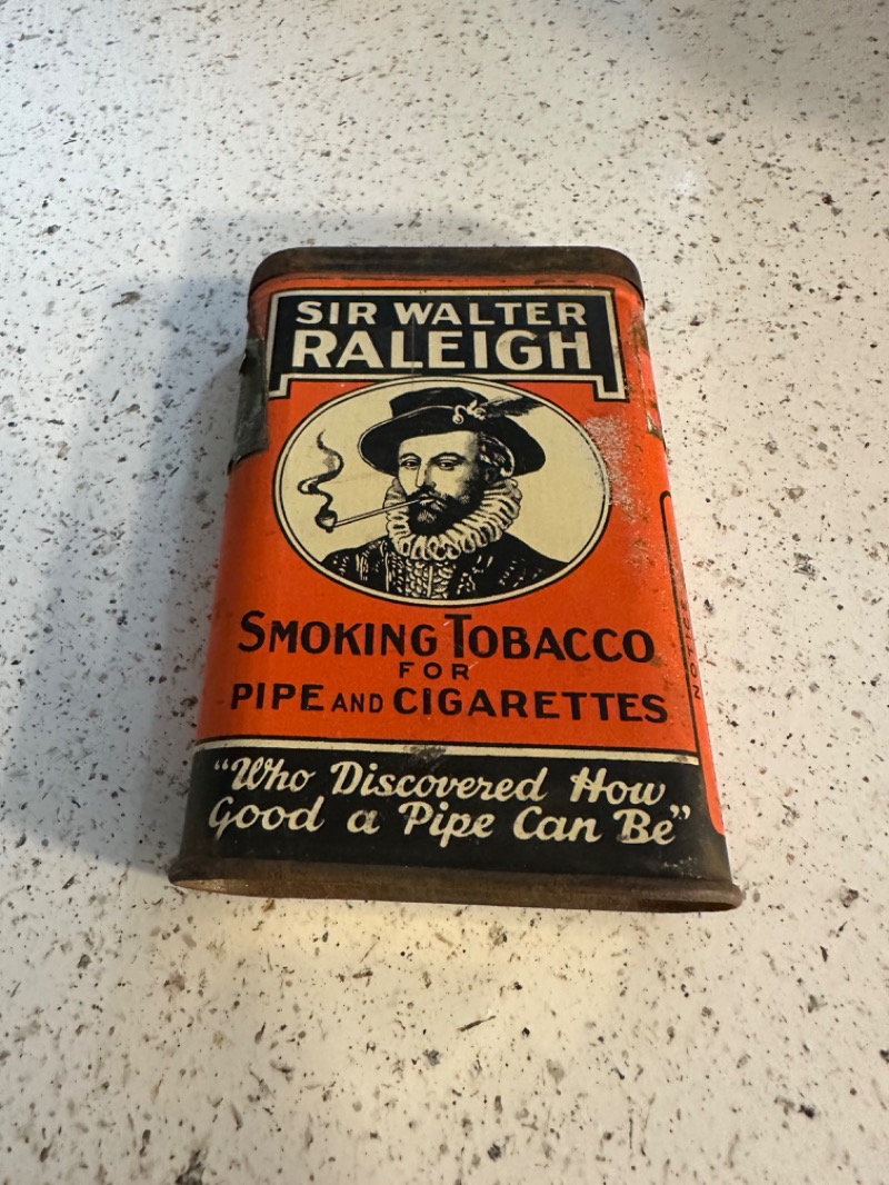 Antique Sir Walter Raleigh Tobacco Tin
