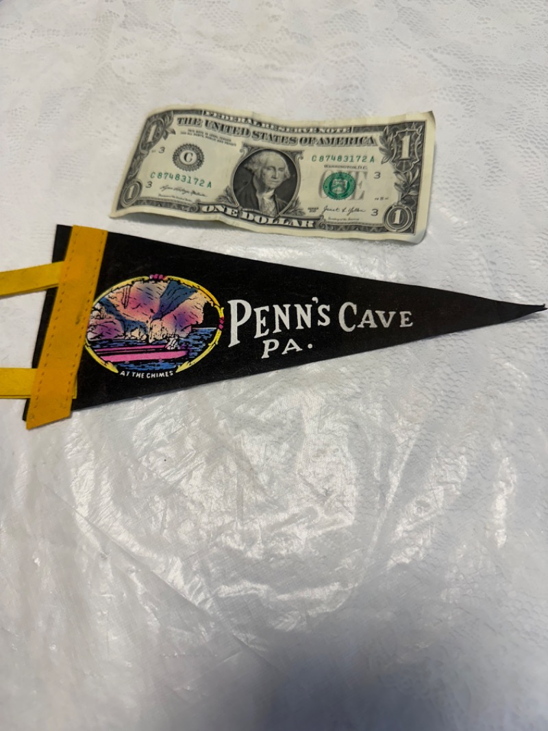 Souvenir Pennant from Penn's Cave, PA