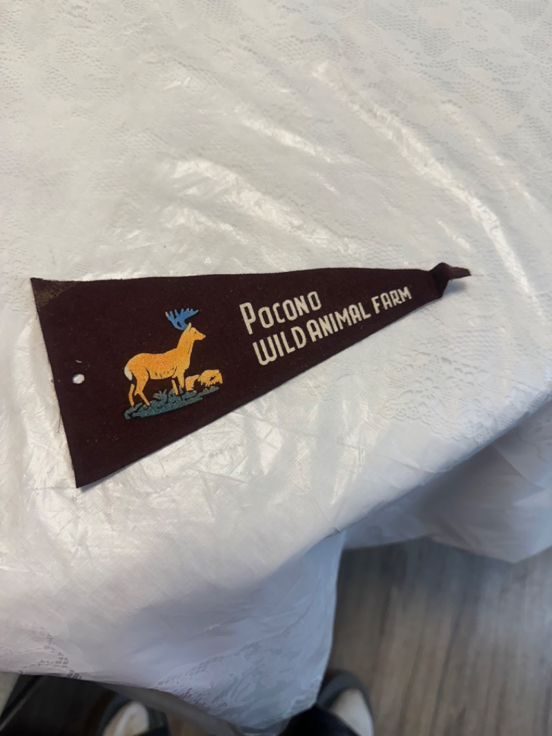 Vintage Pocono Wild Animal Farm Pennant