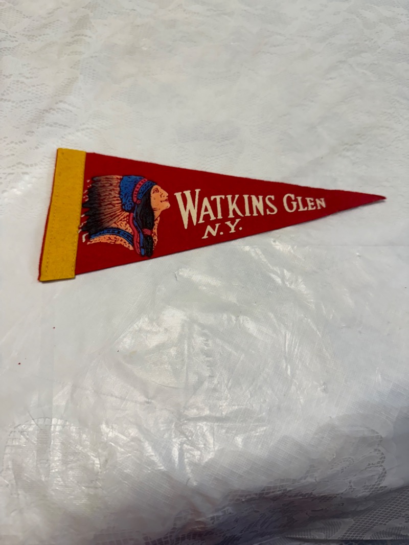 Vintage Watkins Glen N.Y. Felt Pennant