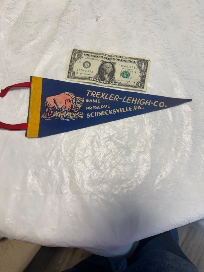 Vintage Trexler-Lehigh Co. Game Preserve Pennant