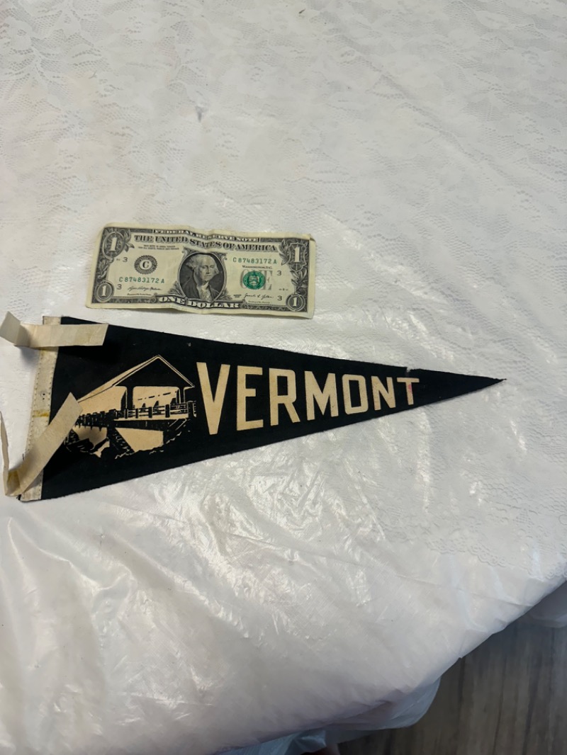 Vintage VERMONT Souvenir Felt Pennant