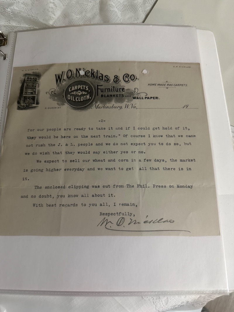 Vintage W.O. Nicklas & Co. Advertisement