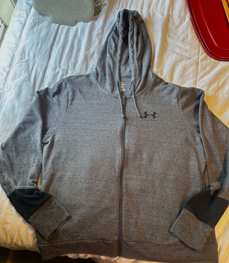 Under Armour Grey Full-Zip Hooded Sweatshirt