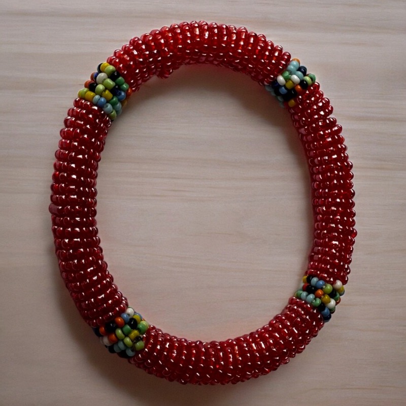 Vibrant Multi-Strand Beaded cuff Bracelet
