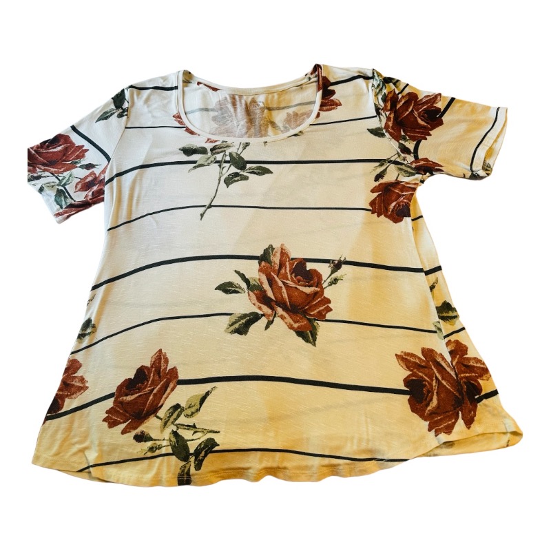 Floral Women's T-Shirt with Gradient Design