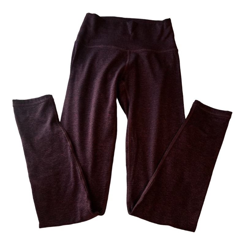 Aerie Burgundy High-Waisted Leggings - Perfect for Active and Casual Wear Size Small Long