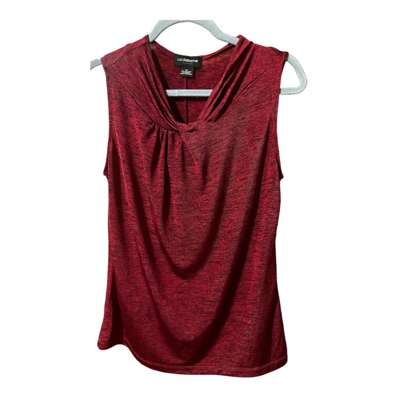 Elegant Red Liz Claiborne Sleeveless Top
