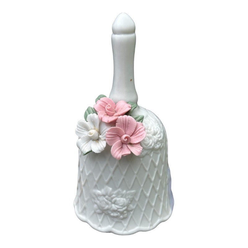 Decorative Porcelain Bell with Floral Design