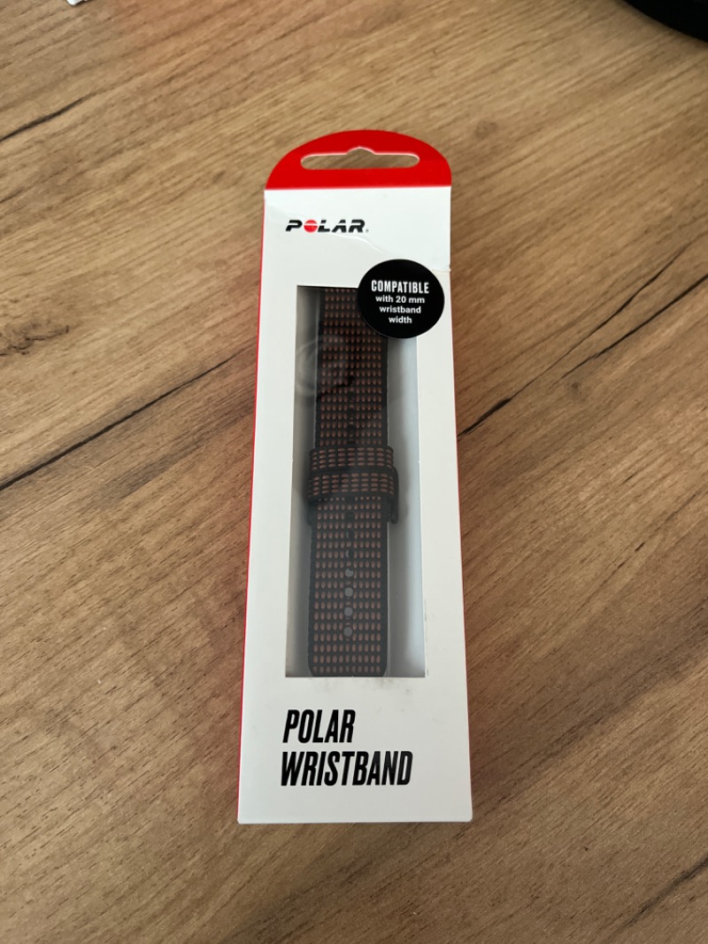 Brand New Polar Wristband - Black with Red Details