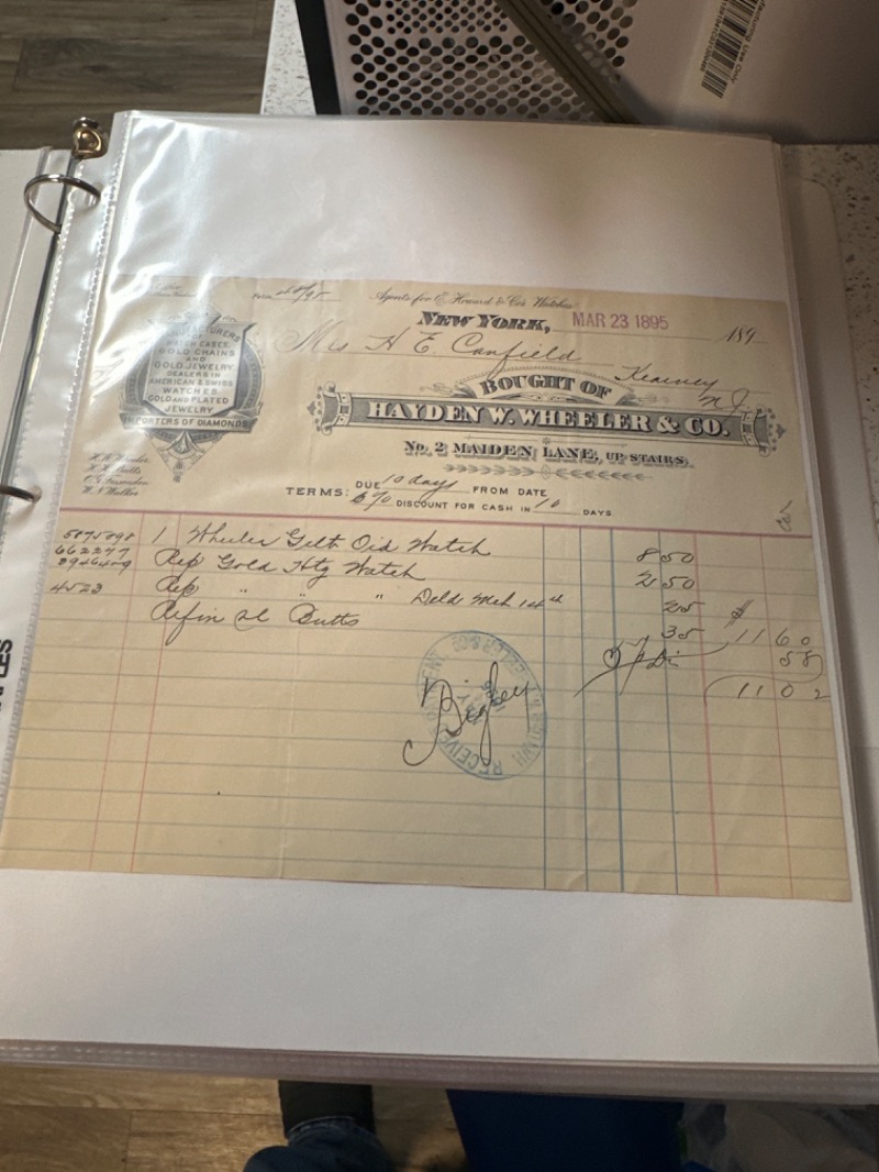Antique Haydn & Wheeler Invoice, 1895