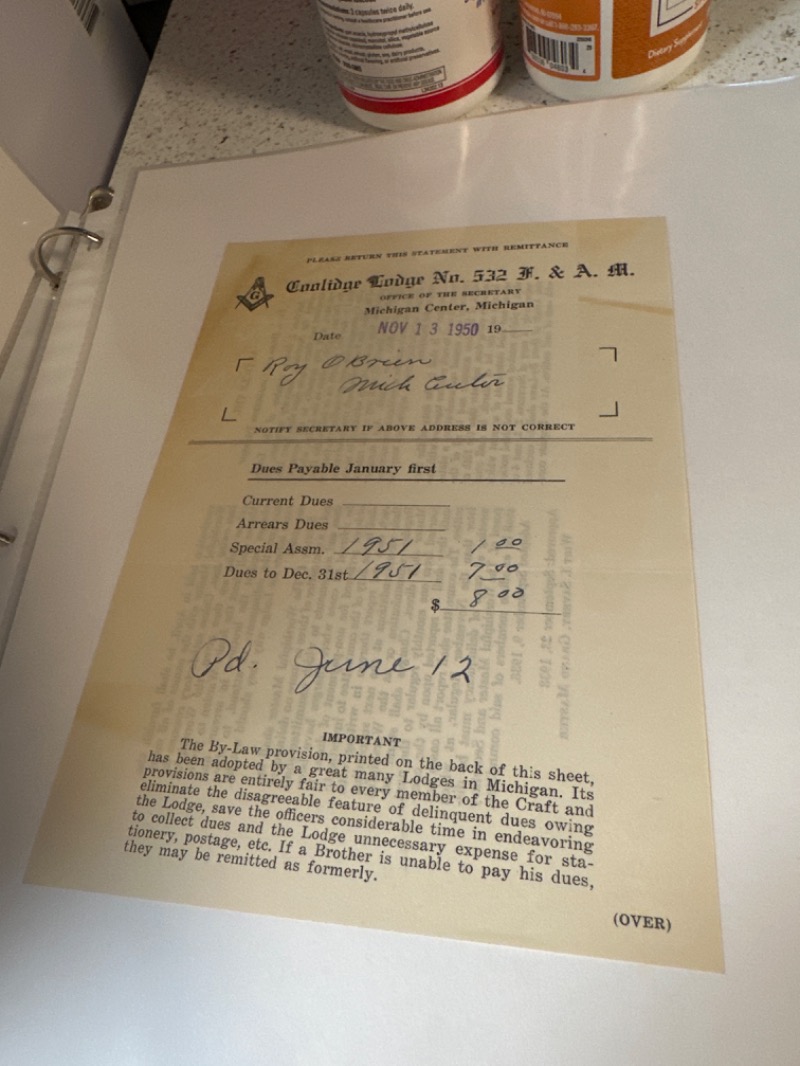 Antique Notice Document
