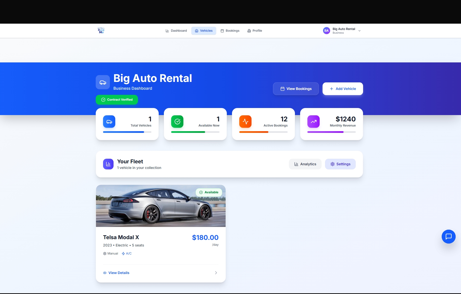 RentMe GD Website Screenshot