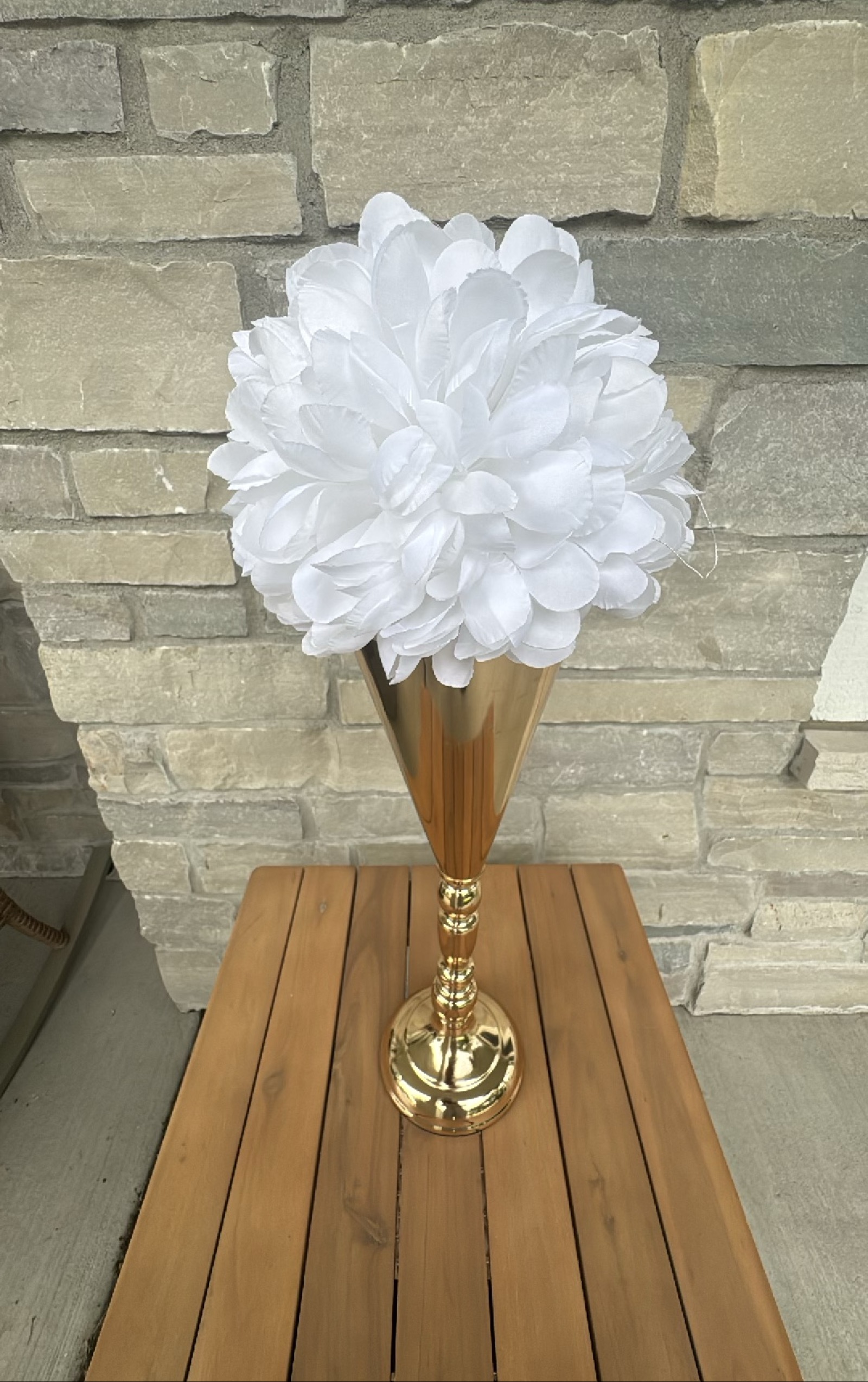 Gold Trumpet Vase