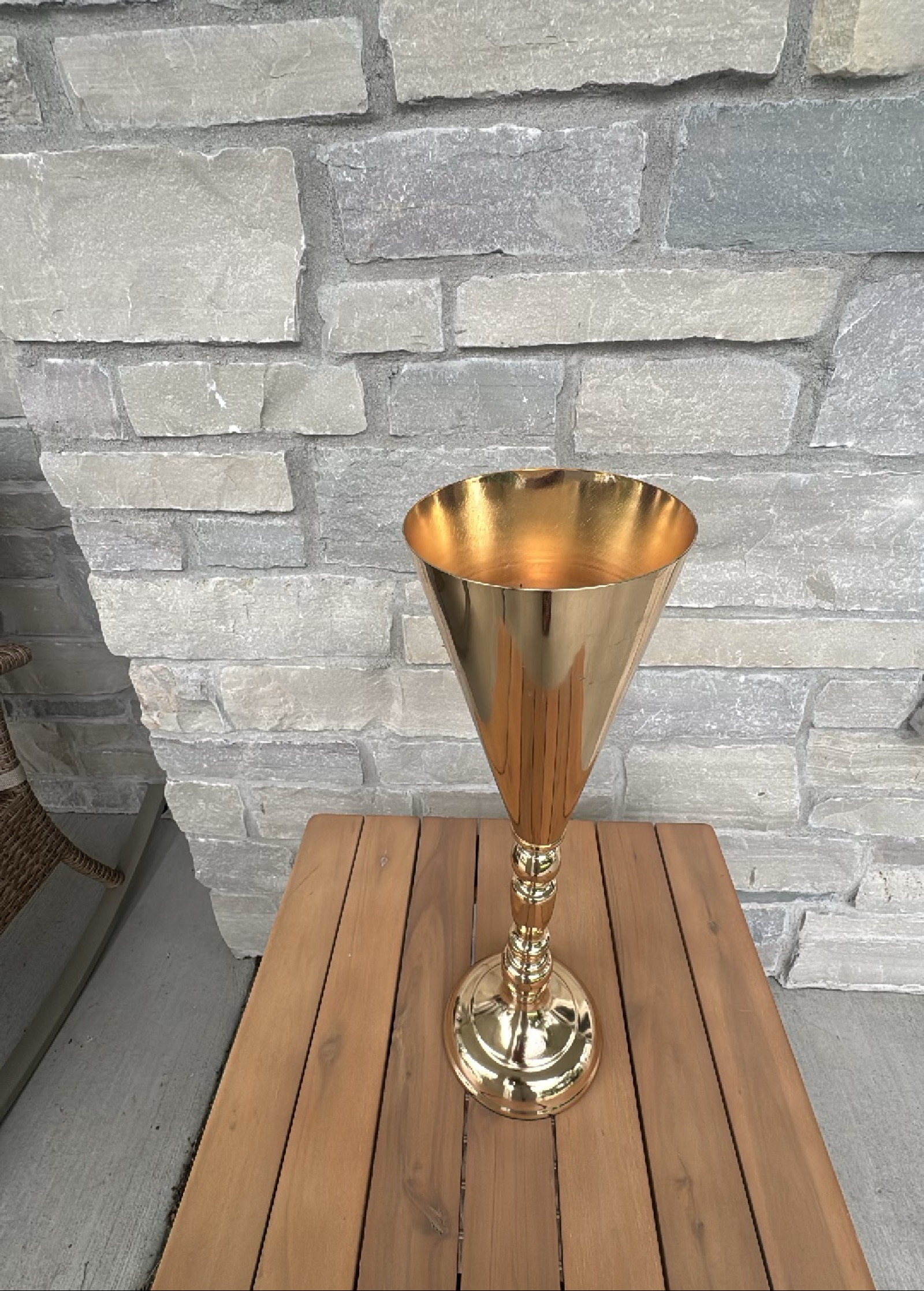 Gold Trumpet Vase thumbnail 2