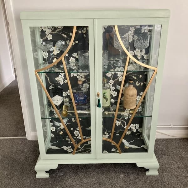 Art Deco Upcycled Cocktail/Gin Display Cabinet 