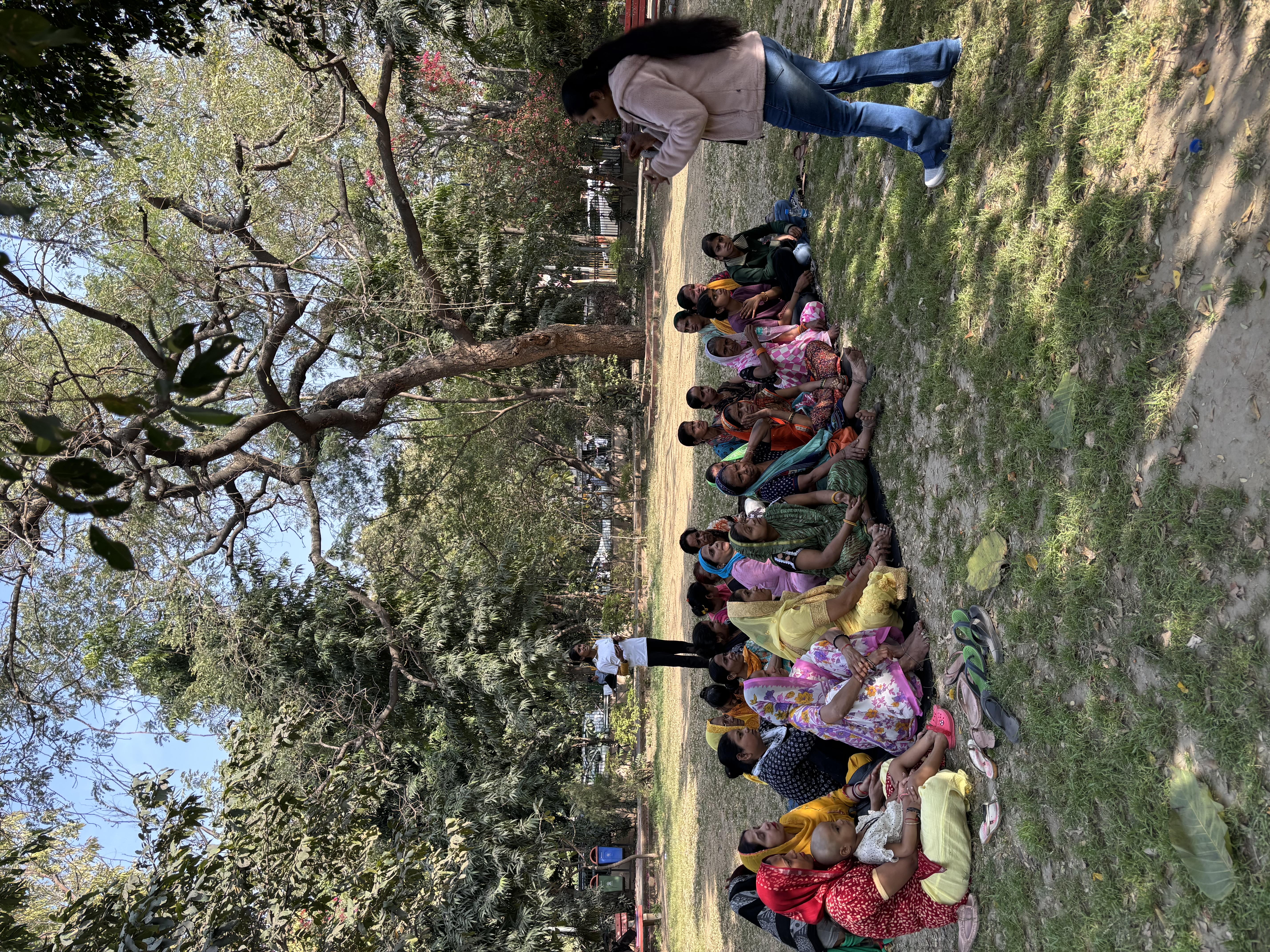 Women participating in community gathering