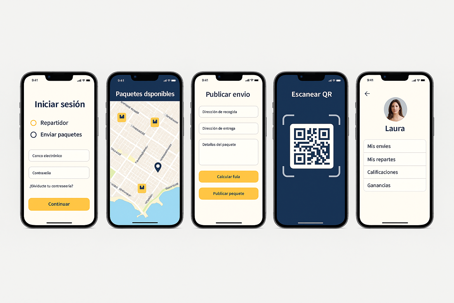 REPAQ App Mockup desde Firebase Storage