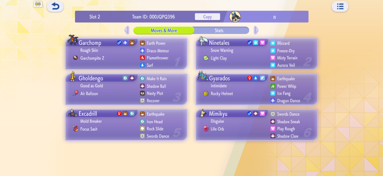 Mega garchomp z and auroa veil ninetales screenshot 1