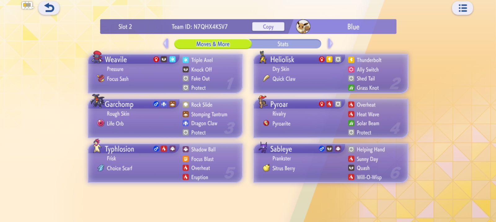 Mega Pyroar Team screenshot 2