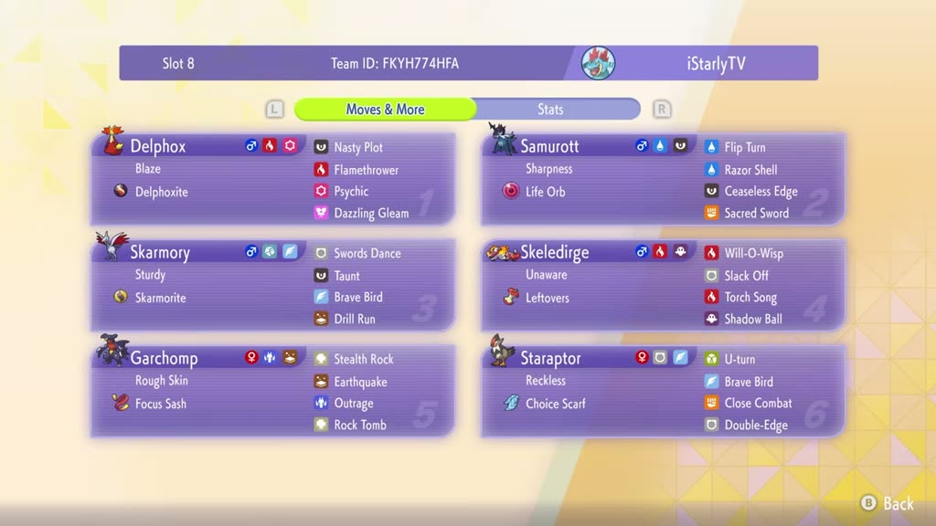 iStarlyTV's Mega Skarmory Offense screenshot 1