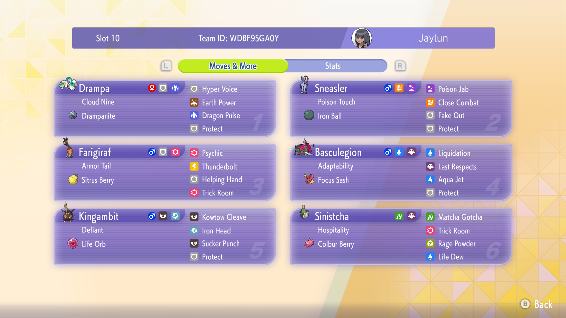 Jaylun's Mega Drampa Trick Room screenshot 1