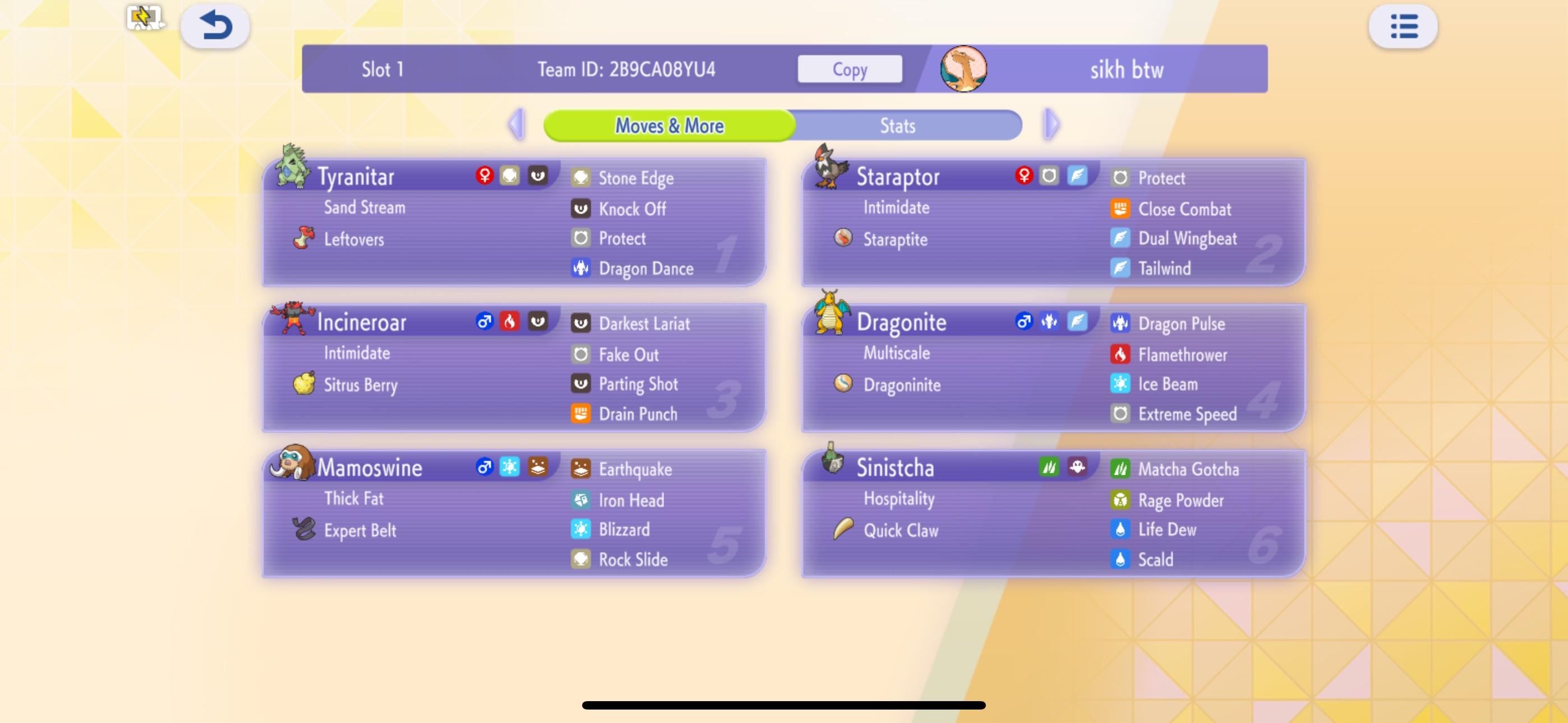 Reddit Doubles Team: Tyranitar and Staraptor screenshot 1