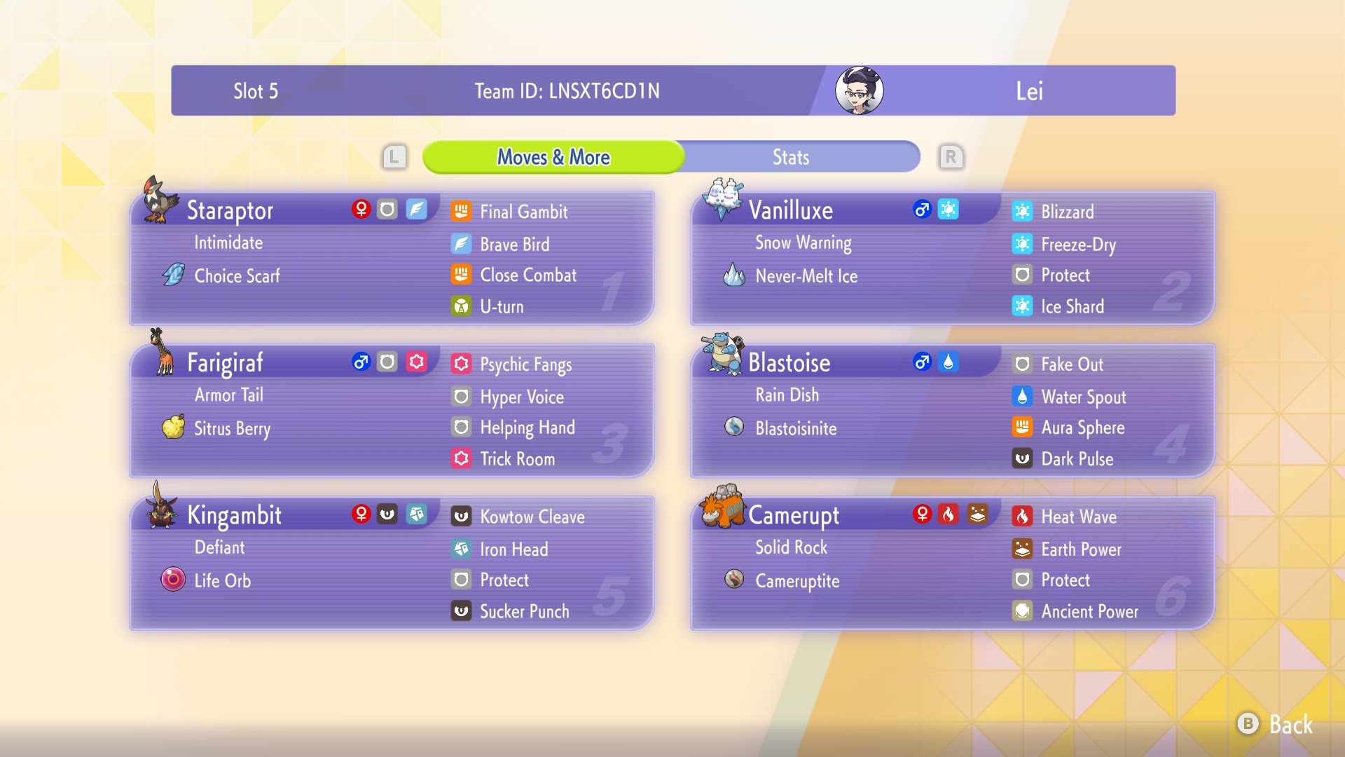 FireFalls's Camerupt Vanilluxe Trick Room screenshot 1