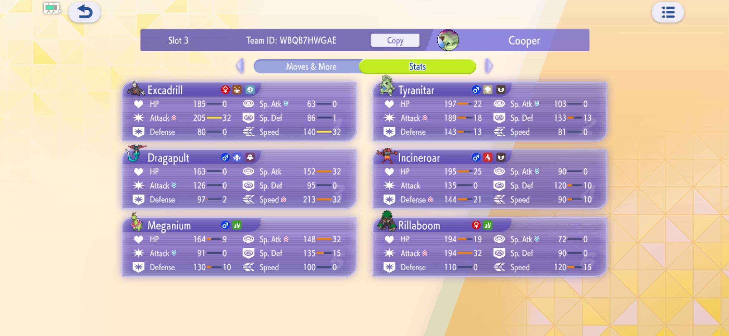 Tyranitar + Meganium Master Rank Team preview