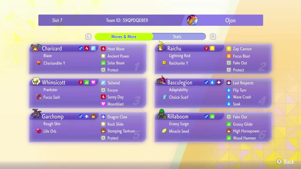 Ojon VGC's Charizard Y + Raichu Sun Team screenshot 1