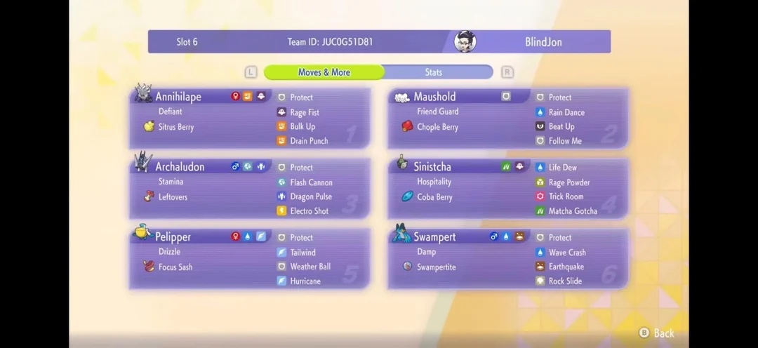 BlindJon's Rain Trick Room Doubles screenshot 1