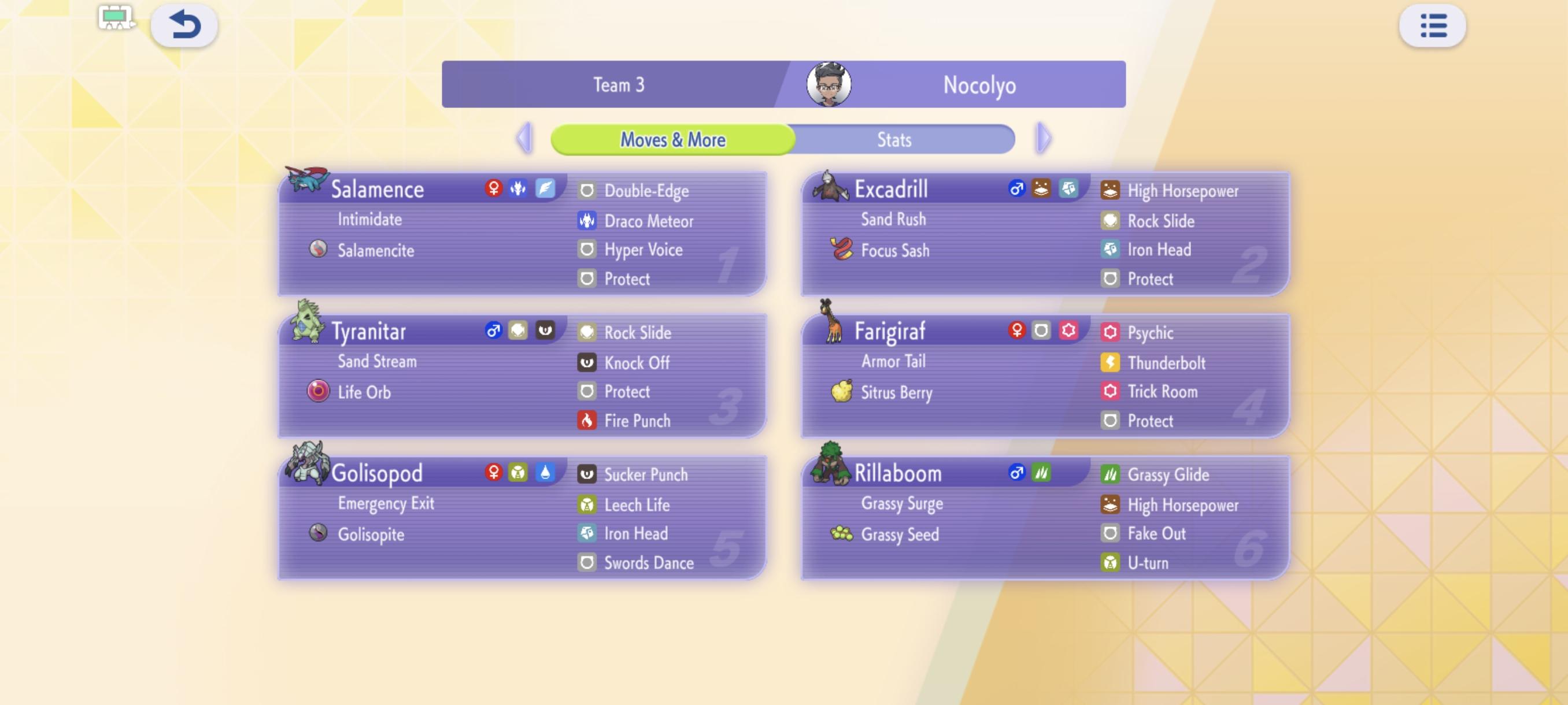 Finally finished my core Pokemons for this sand Mgolisopod/Menace team preview