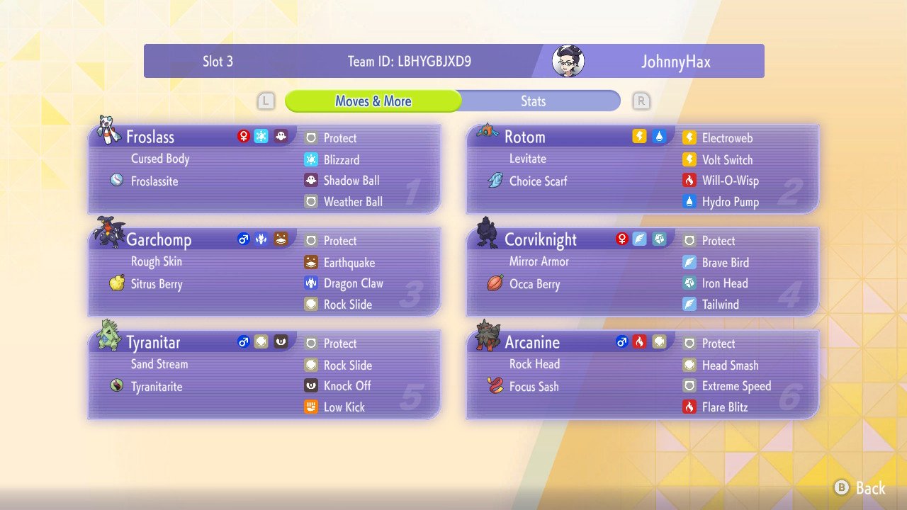 JohnnyHax's Froslass Tyranitar Sand preview