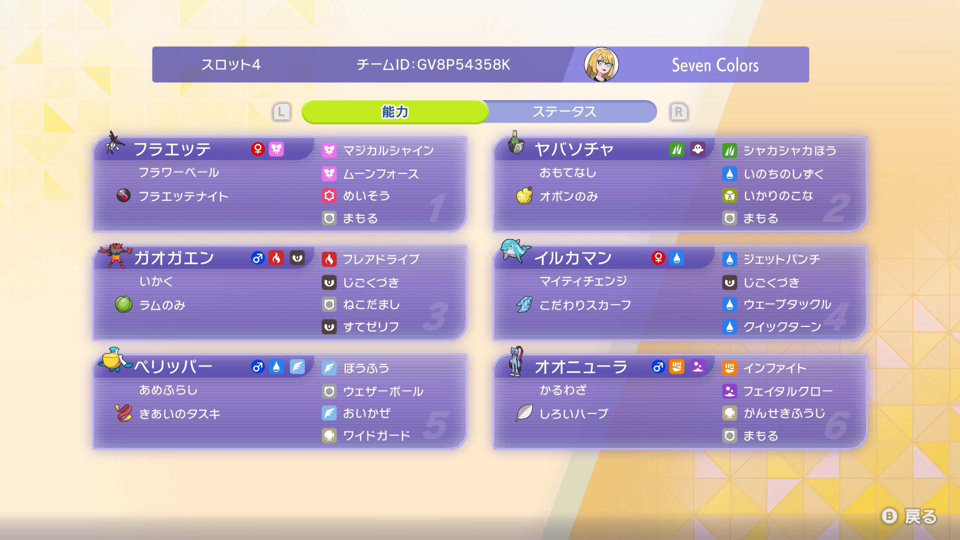 poke_mbasha's Floette Rain Team screenshot 2