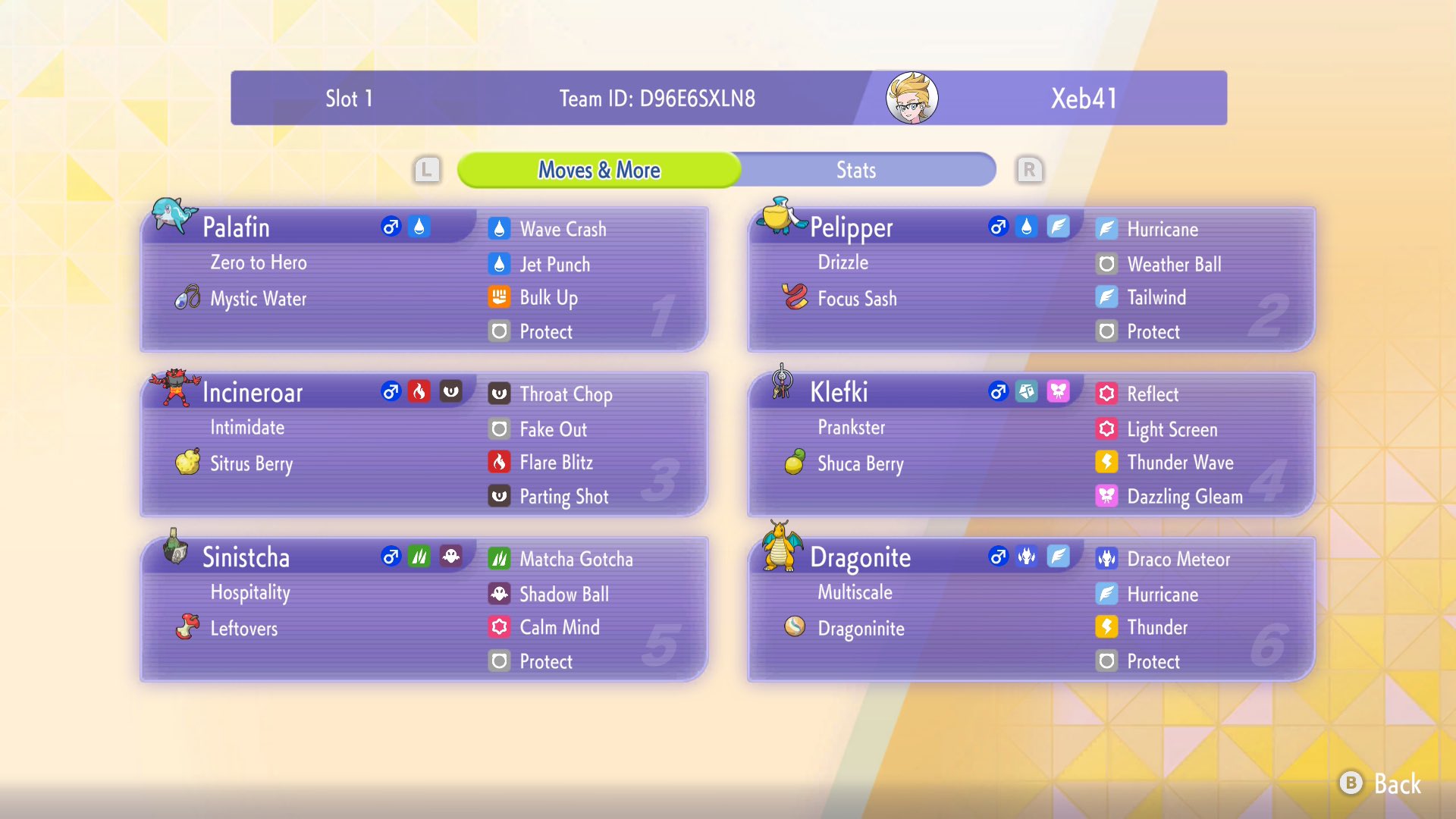 Xeb_41's Palafin Klefki Team preview