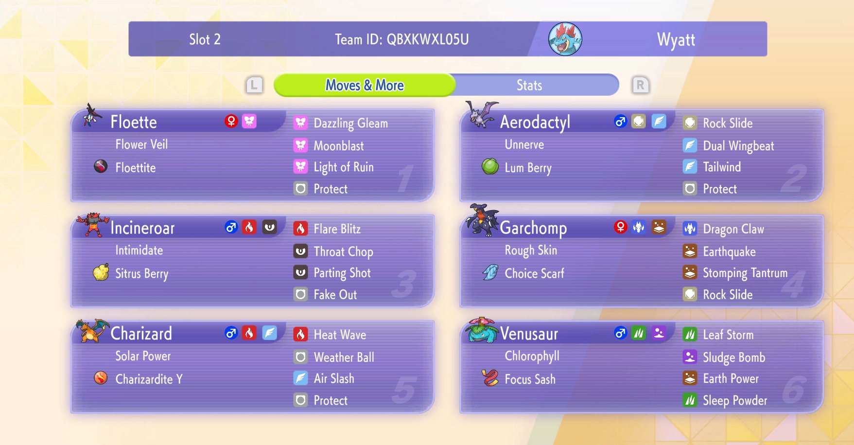 WyatVGC's Floette Charizard-Y Team preview
