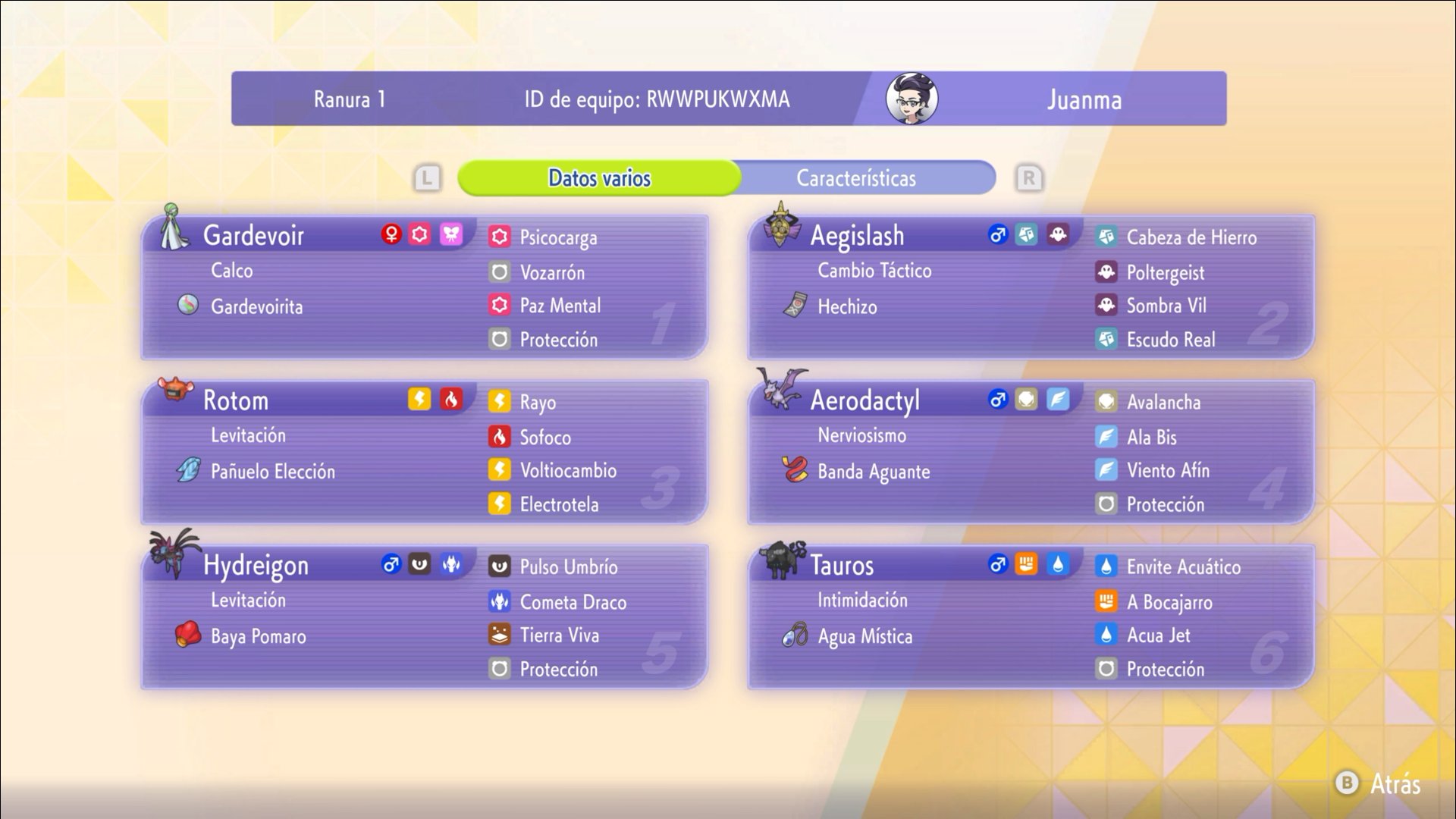 JMOdri's Gardevoir Tauros Team screenshot 2