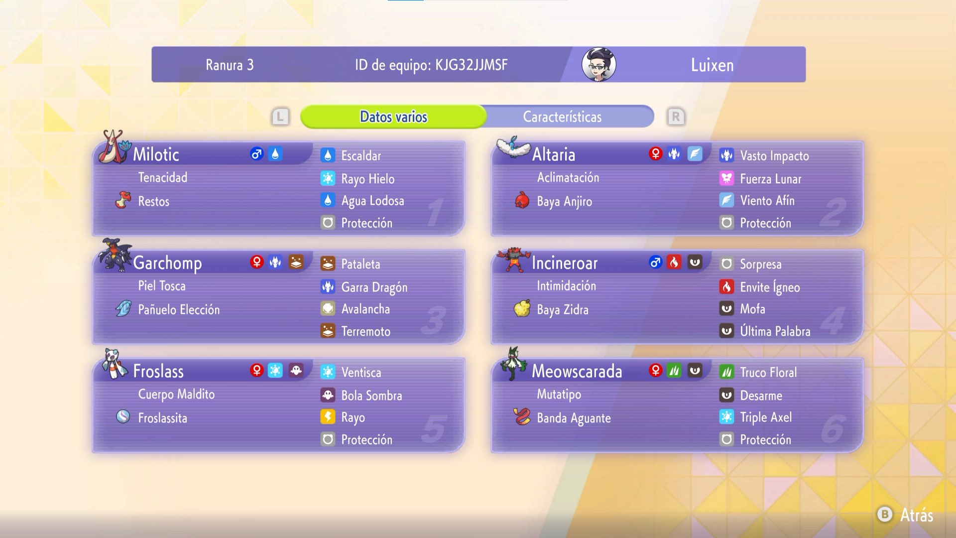 LuixenS' Froslass Milotic Balance preview