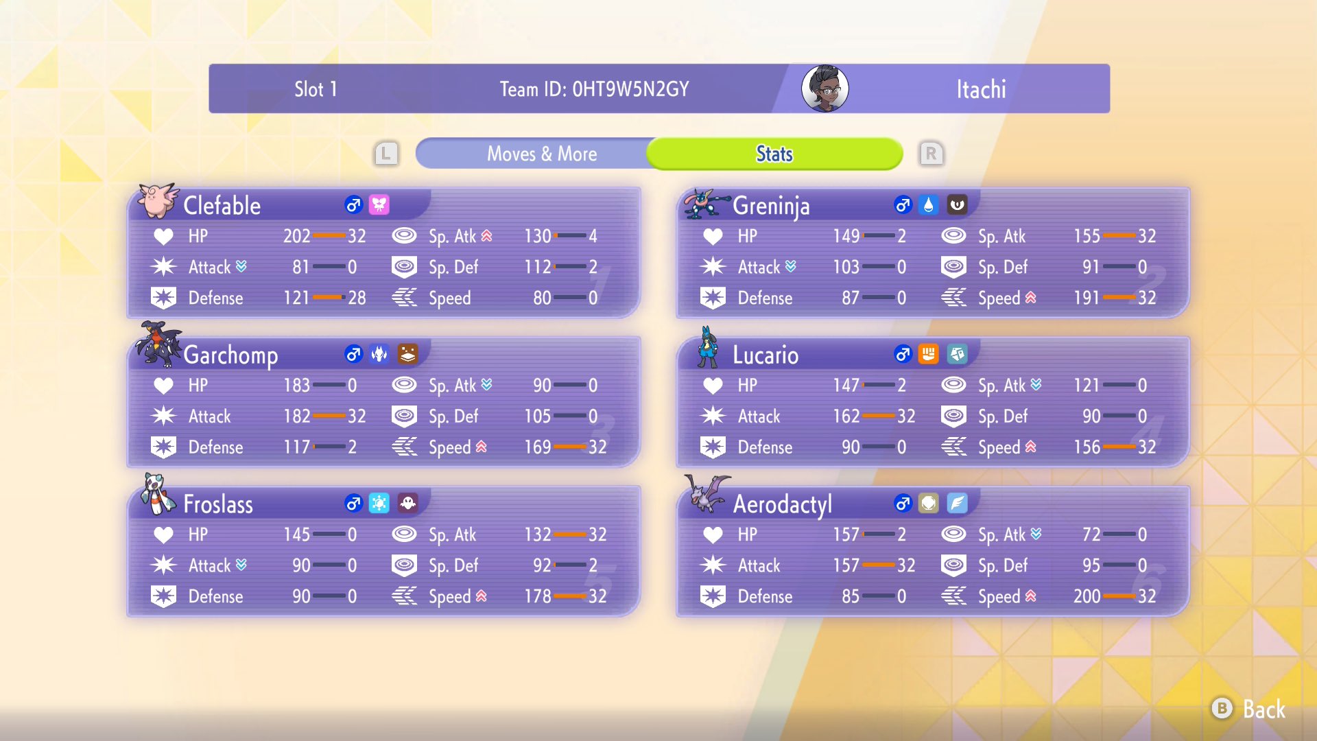 Itachi's Clefable Froslass Team screenshot 2