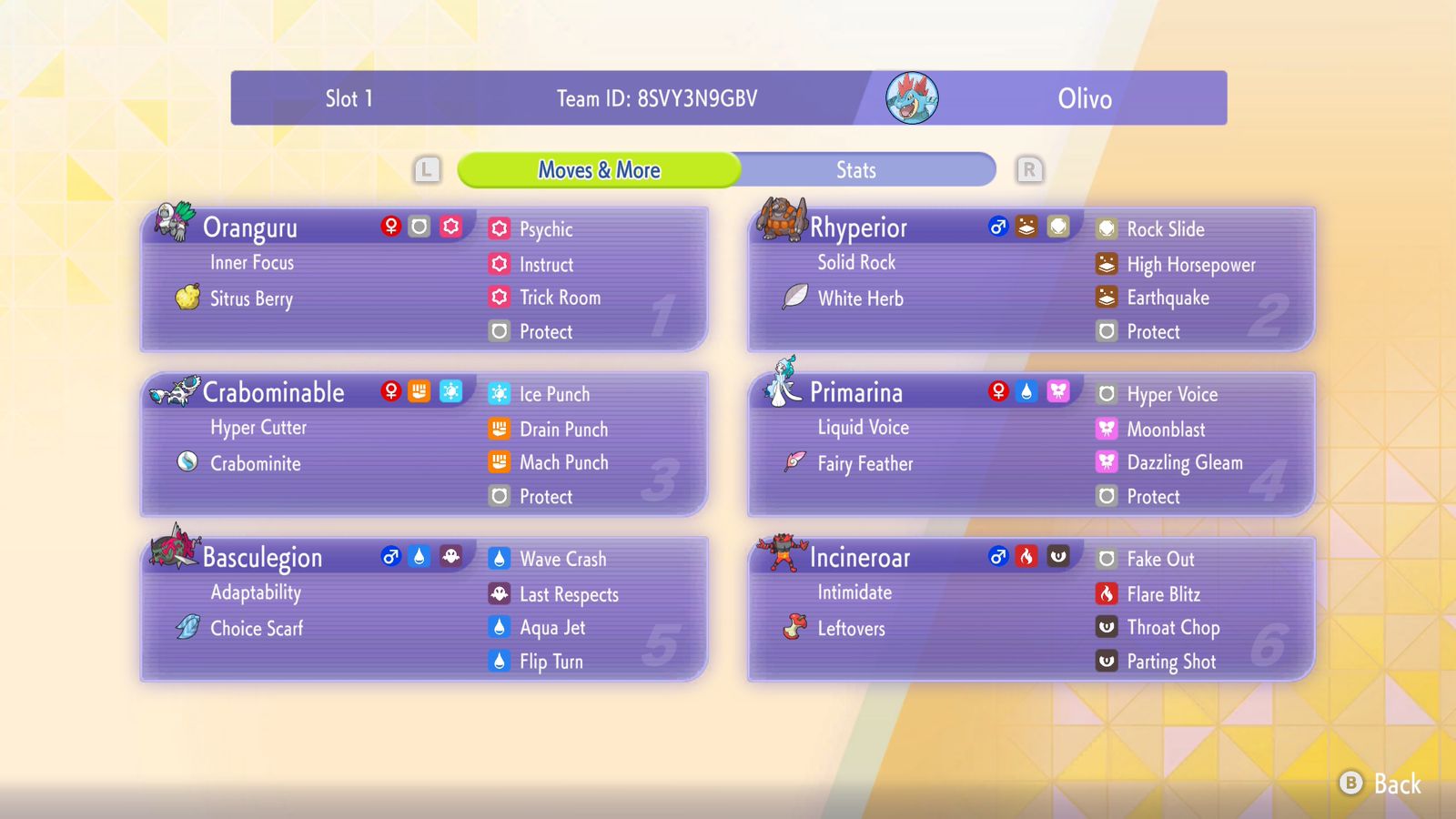 Olivo's Master Ball Crabominable Trick Room preview