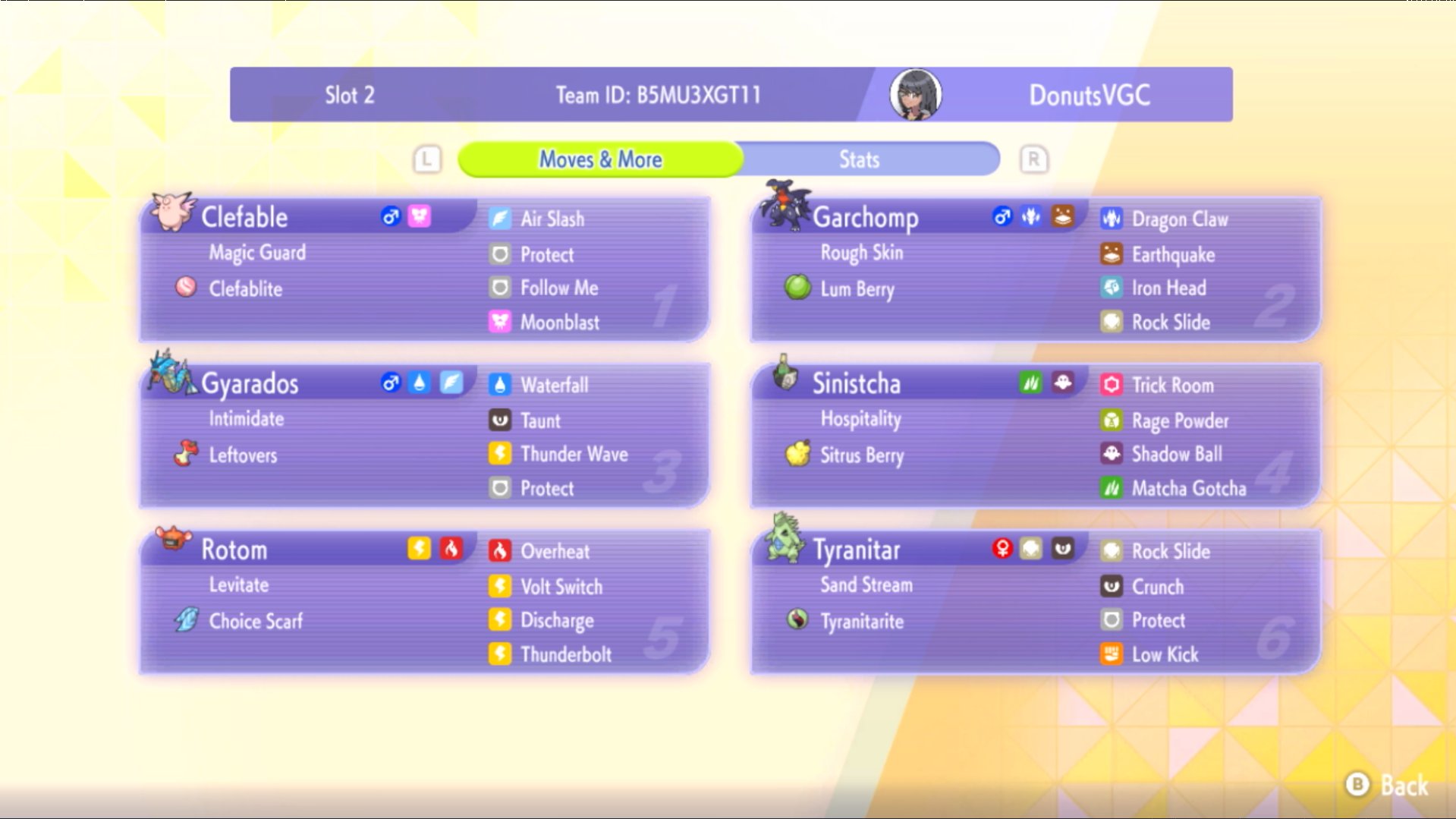 DonutsVGC's Master Clefable Tyranitar screenshot 2