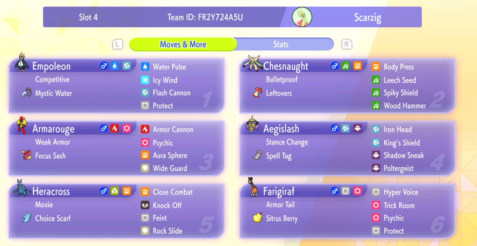 Scarzig's Master Ball Knight Team preview